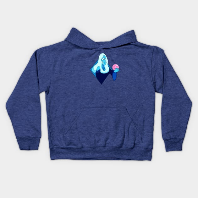 Blue Diamond Kids Hoodie by necromancress